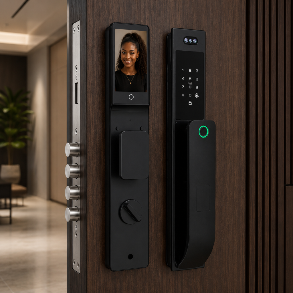 Westa IP66 Waterproof Full HD Screen Smart Door Lock with 3D Face Recognition, Fingerprint Unlock & Video Intercom for Turkish Doors - WHS7-6085