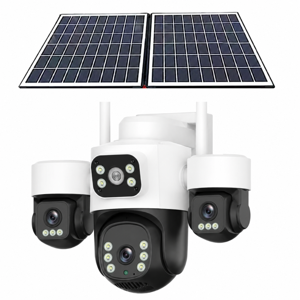 IOMA 12MP 4K Four-Camera PTZ 4G Solar Security System - IO-SG440