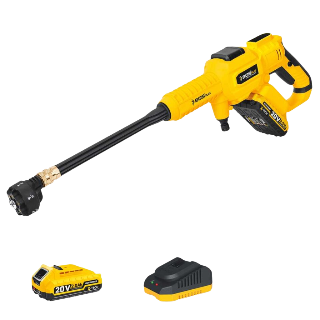 SGS 20V Cordless Pressure Washer Set, 30 Bar Pressure with 2.0Ah Battery & Charger - SGS5410