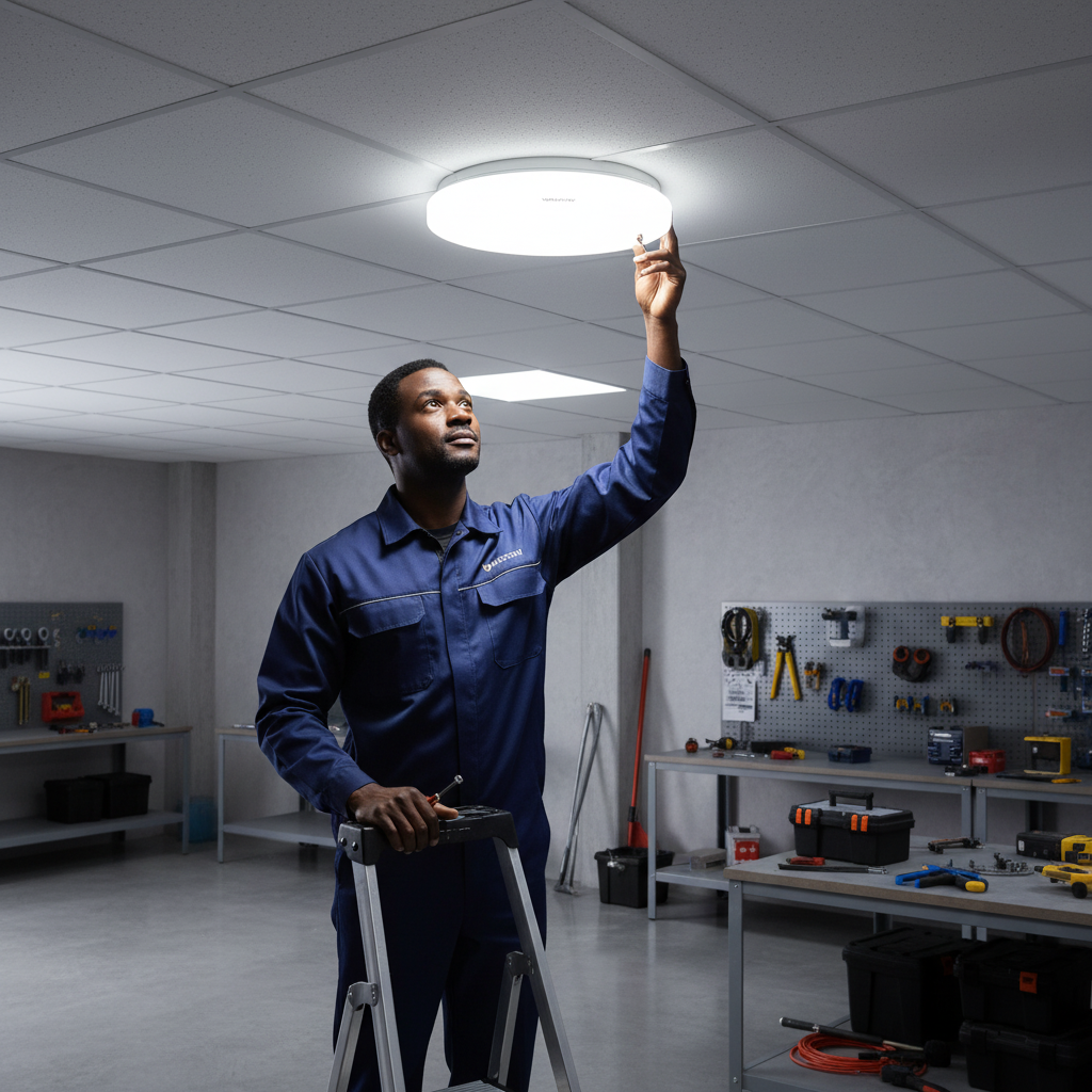 Wadfow 12W LED Ceiling Lamp with 6500K Daylight Output - WDN45121A
