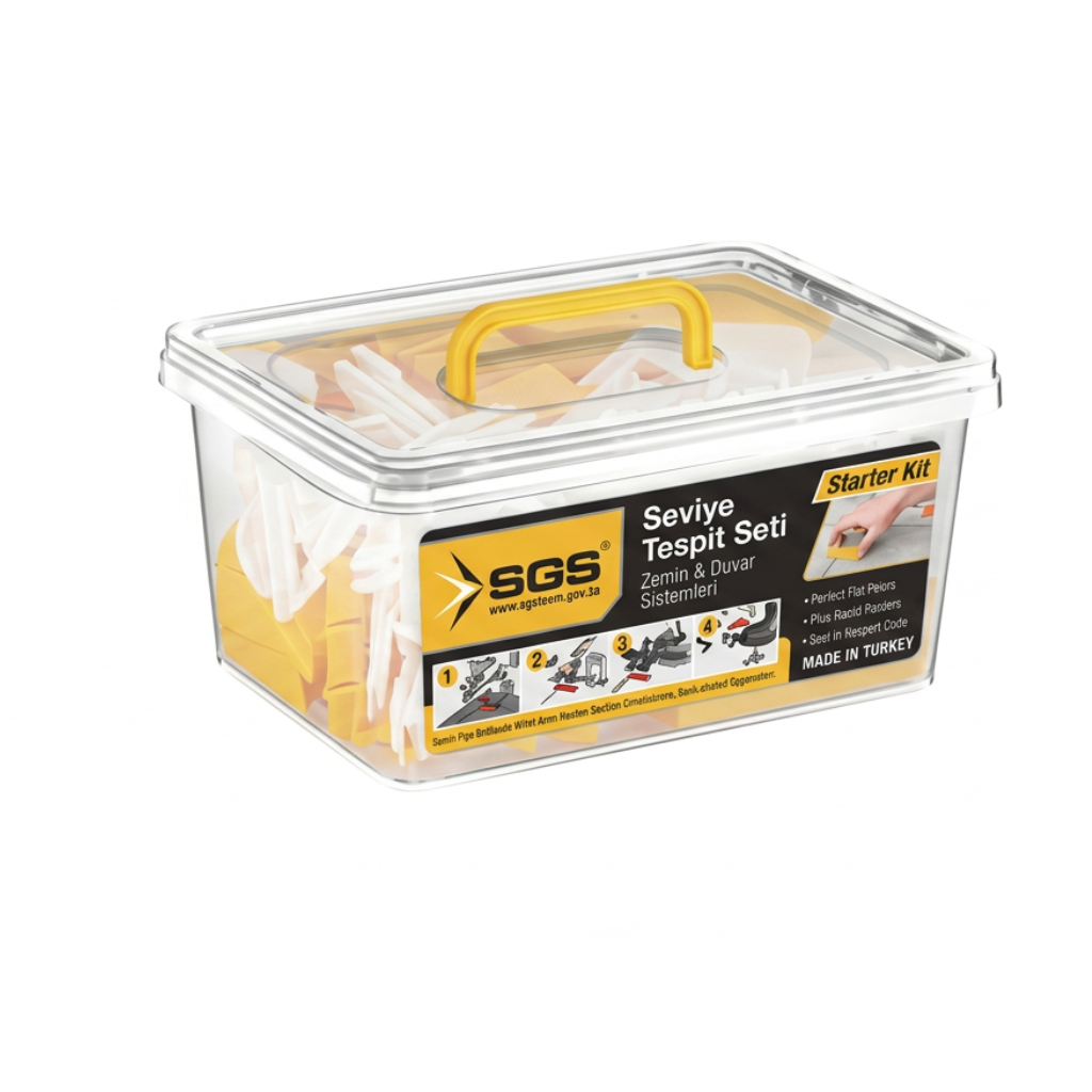 SGS 1mm Professional Tile Combo Set with 150 Clips and 50 Reusable Wedges - SGS6311