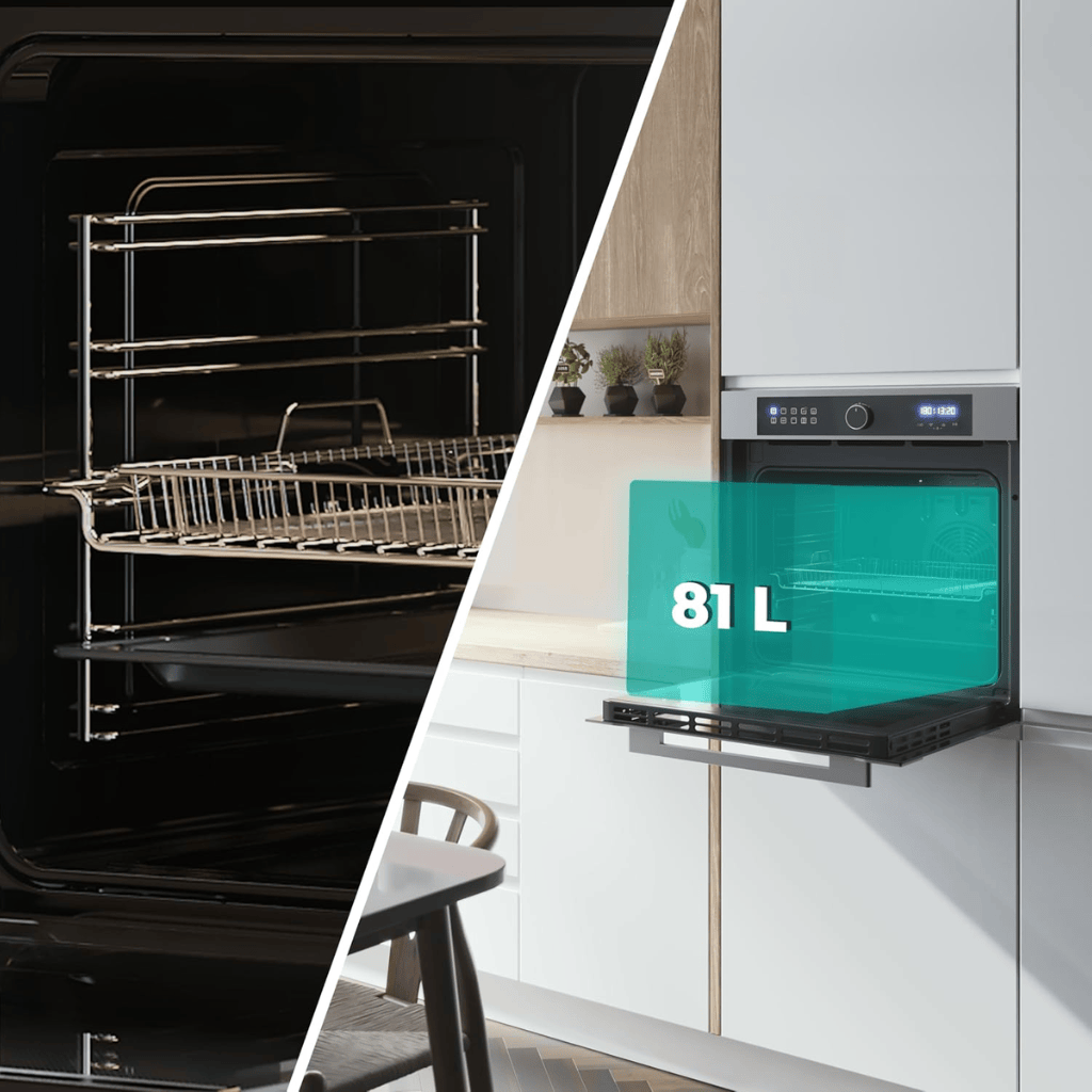 Cecotec Bolero Hexa 60cm Digital Built-In Multifunction Oven 3400W with 81L Capacity & 11 Cooking Functions | Edge & Matt