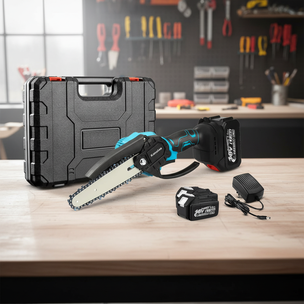 Power 21V Cordless Mini Chainsaw Kit with 3.0Ah Battery & Charger - WX-CS8A