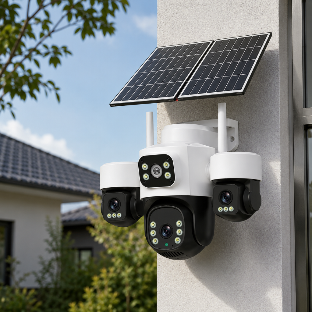 IOMA 12MP 4K Four-Camera PTZ 4G Solar Security System - IO-SG440