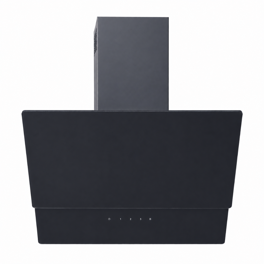 Luxell 60cm Angled Glass Cooker Hood with 650m³/h Extraction & Touch Control - DA6-835