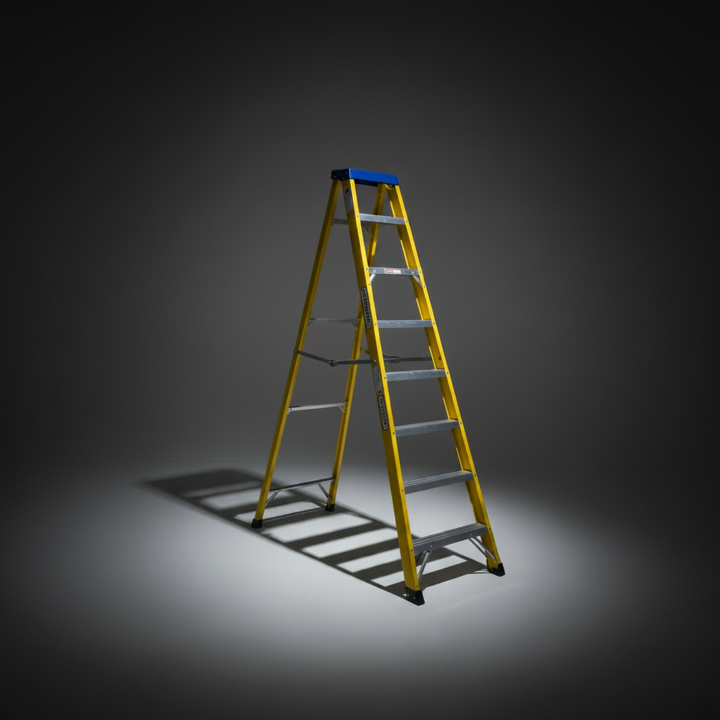 Tera V2 LDGF10 Series Single-Sided Fibreglass Platform Step Ladder | 8 & 10 Steps