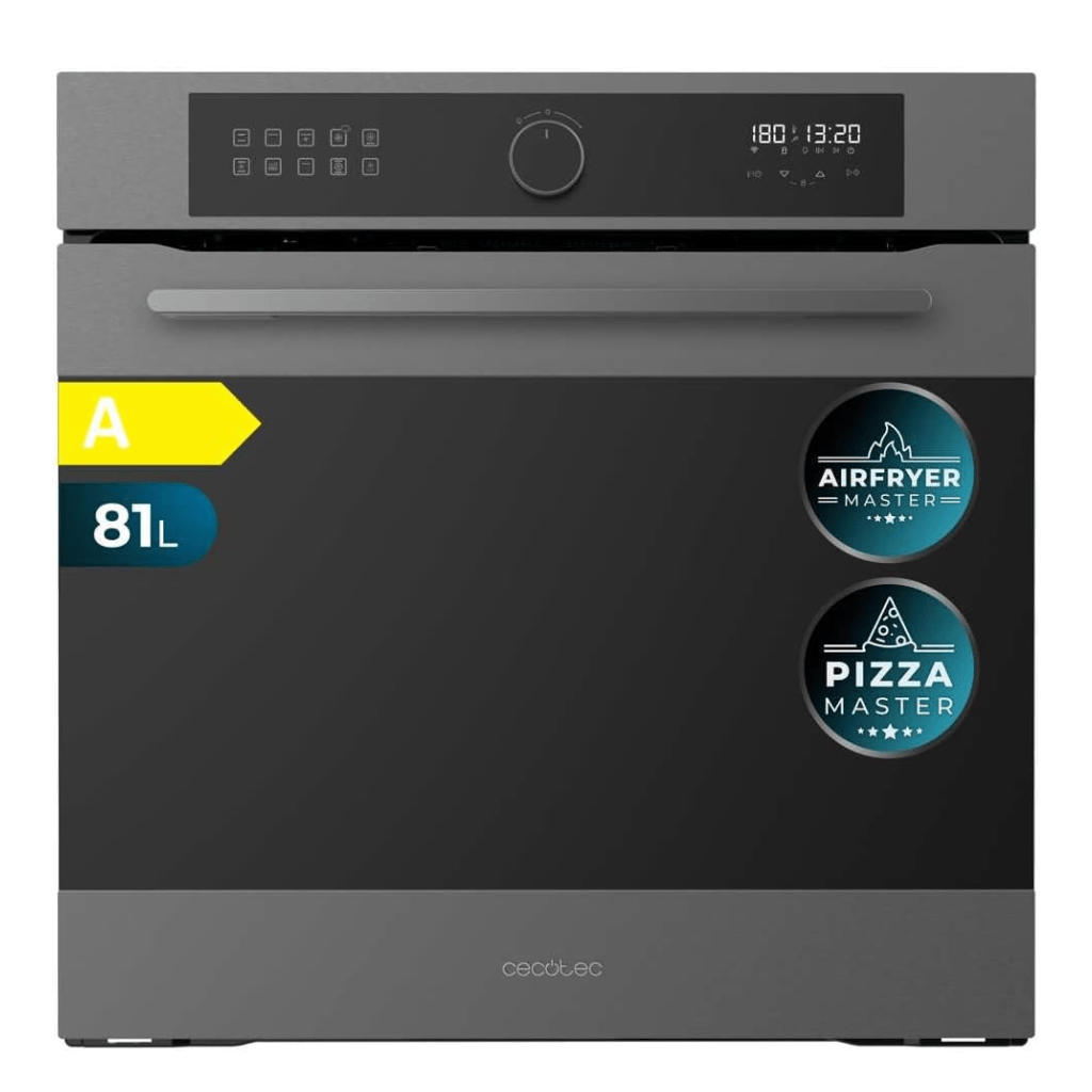 Cecotec Bolero Hexa 60cm Digital Built-In Multifunction Oven 3400W with 81L Capacity & 11 Cooking Functions | Edge & Matt