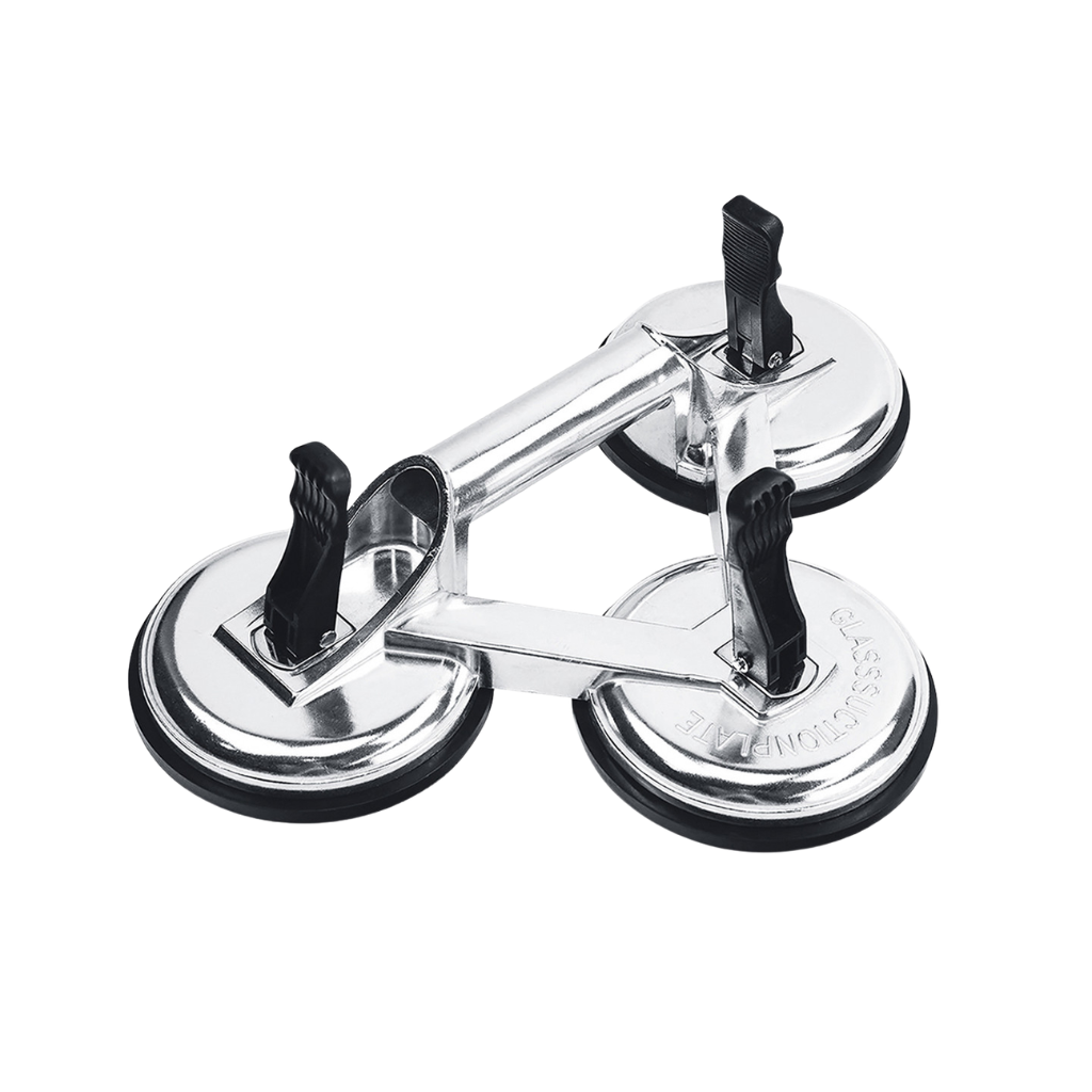 SGS 155kg Professional Triple Suction Cup Lifter with Aluminium Body and 120mm Pads - SGS956
