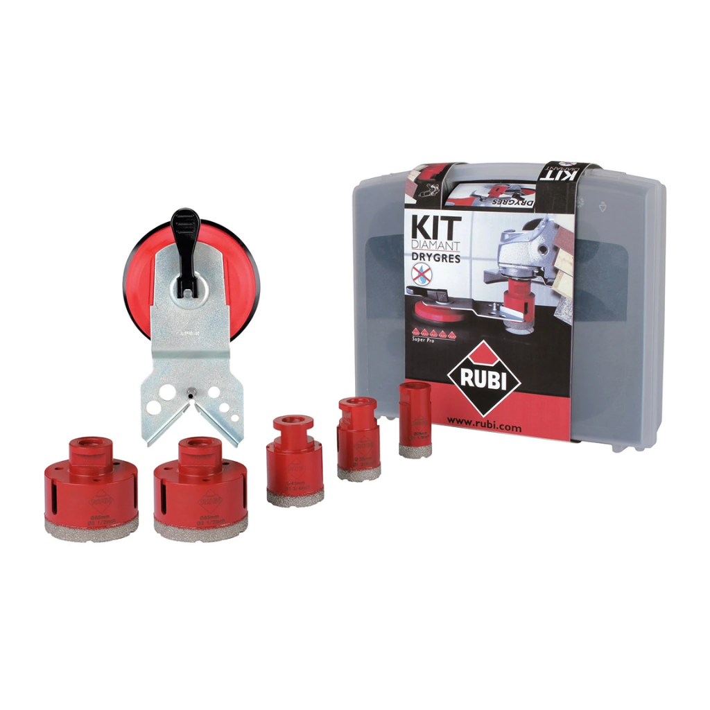 Rubi Drygres 7-Piece Diamond Drill Bit Kit for Porcelain, Granite & Marble - RUBI-50917