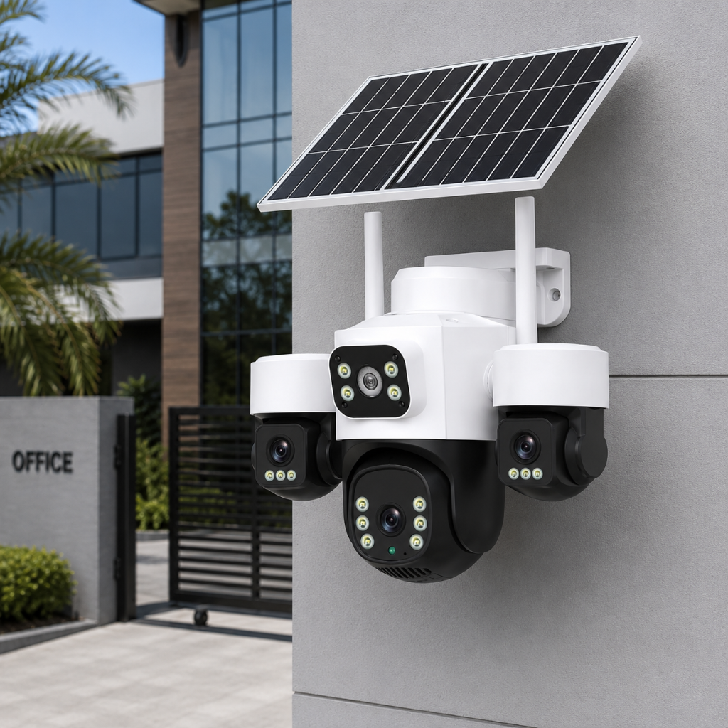 IOMA 12MP 4K Four-Camera PTZ 4G Solar Security System - IO-SG440