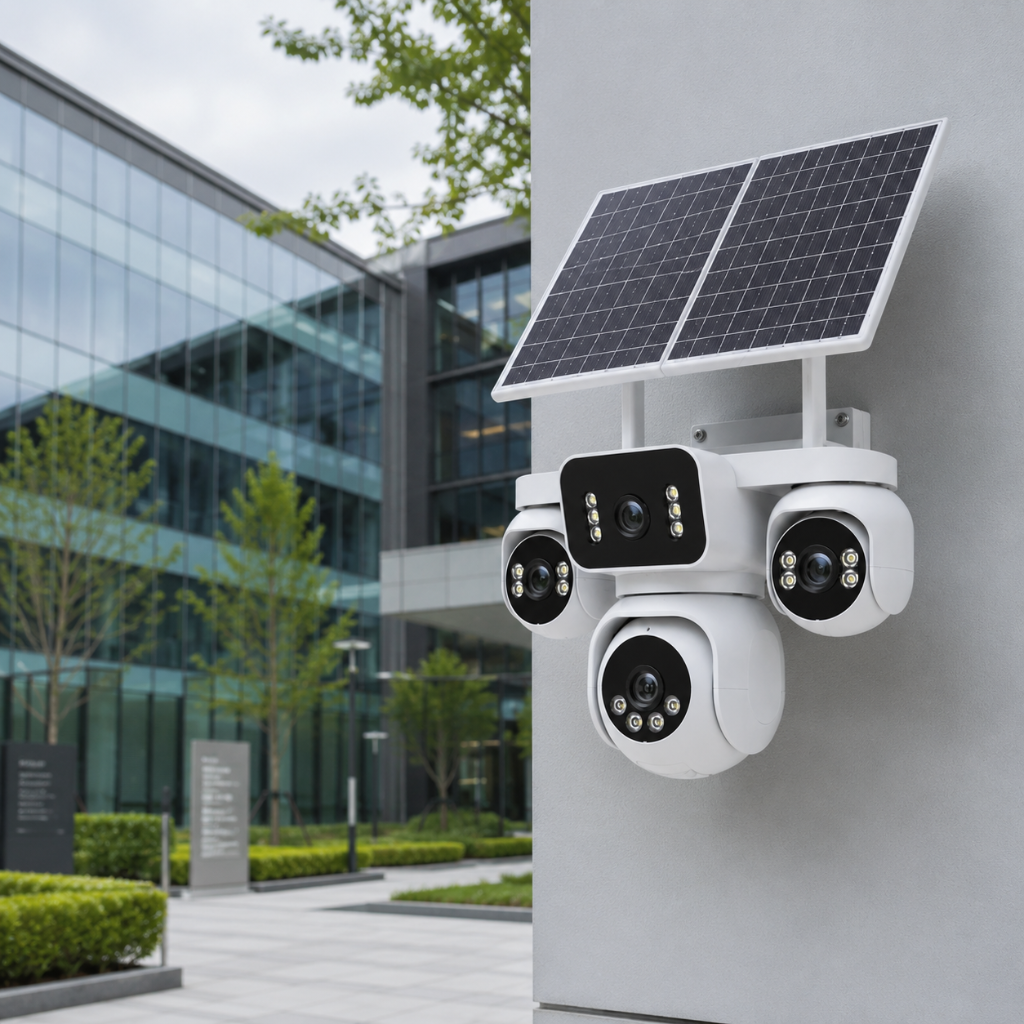 IOMA 3MP Four-Camera PTZ 4G eSIM Solar Security System - IO-SG401