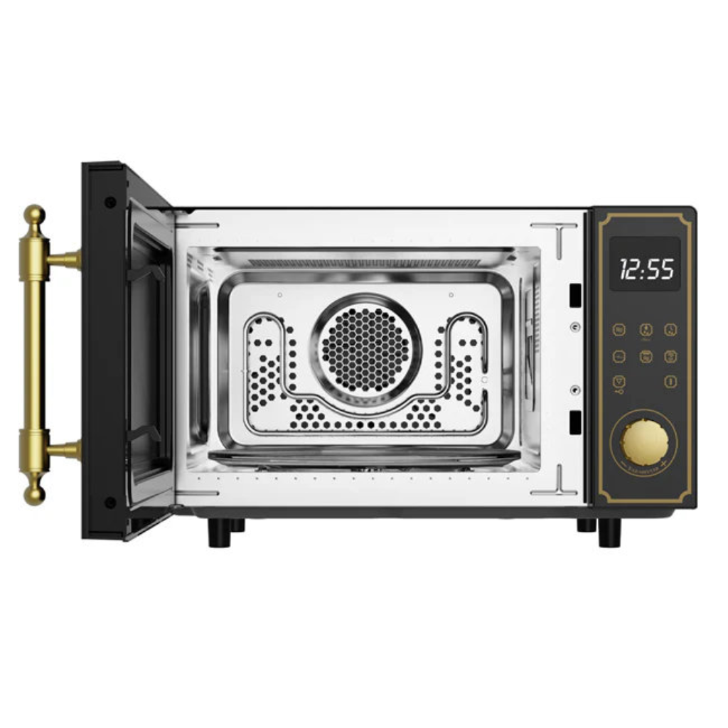 Kaiser Empire Freestanding Microwave Oven 900W | Bordeaux Red, Ivory & Black