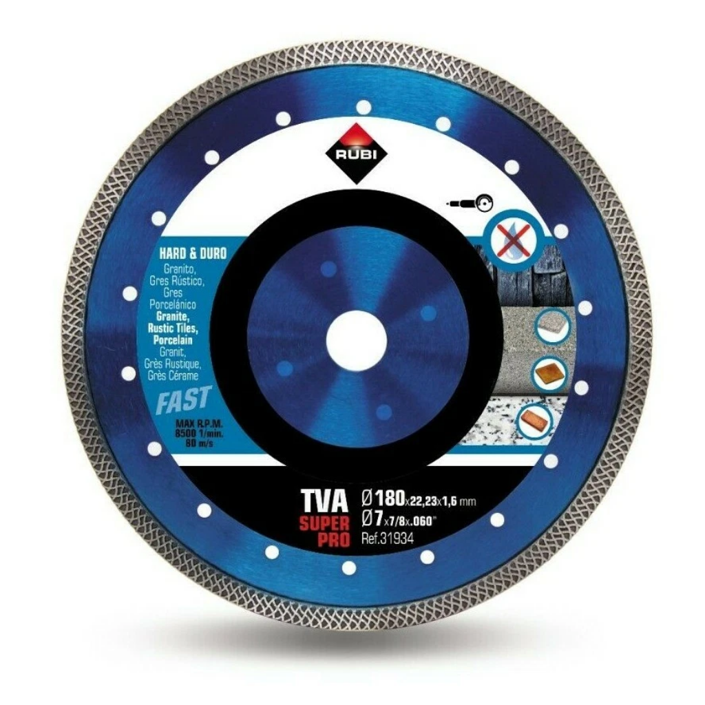 Rubi 180mm TVR-180 Superpro Turbo Viper Diamond Cutting Disc for Hard Materials - RUBI-31934