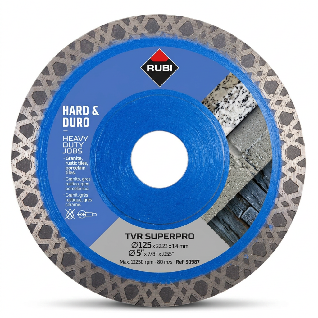Rubi 125mm TVR-125 Superpro Turbo Viper Diamond Cutting Disc for Hard Materials - RUBI-30987