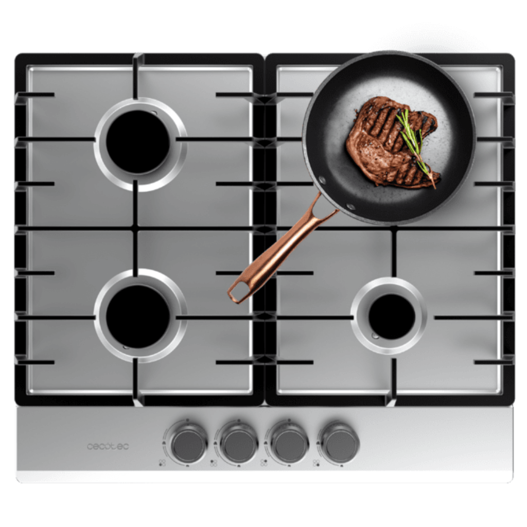 Cecotec Bolero Squad Inox Four-Burner Built-In Gas Hob 8KW - A01_EU01_100193