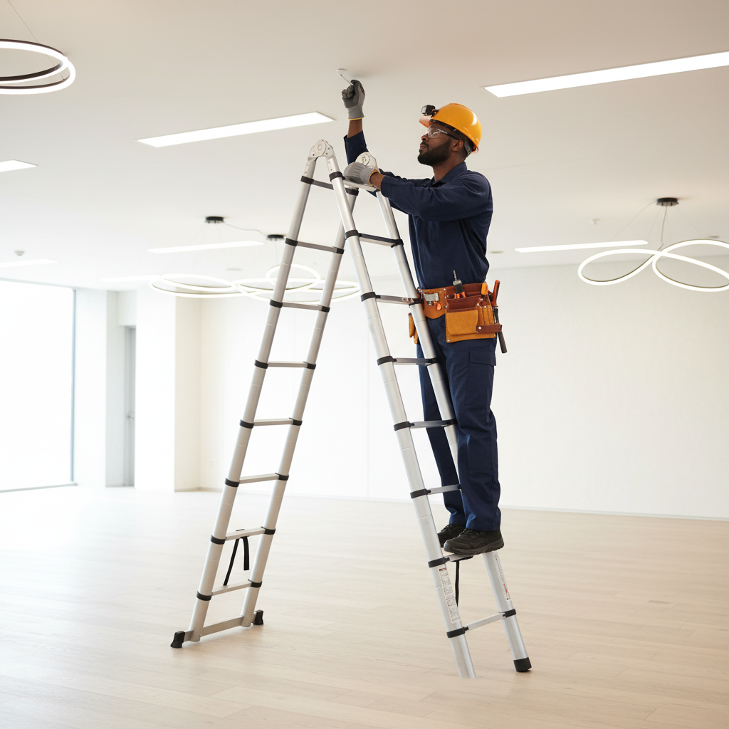 Tera Multipurpose Aluminium Telescopic Folding Ladder | 3.8m & 4.4m