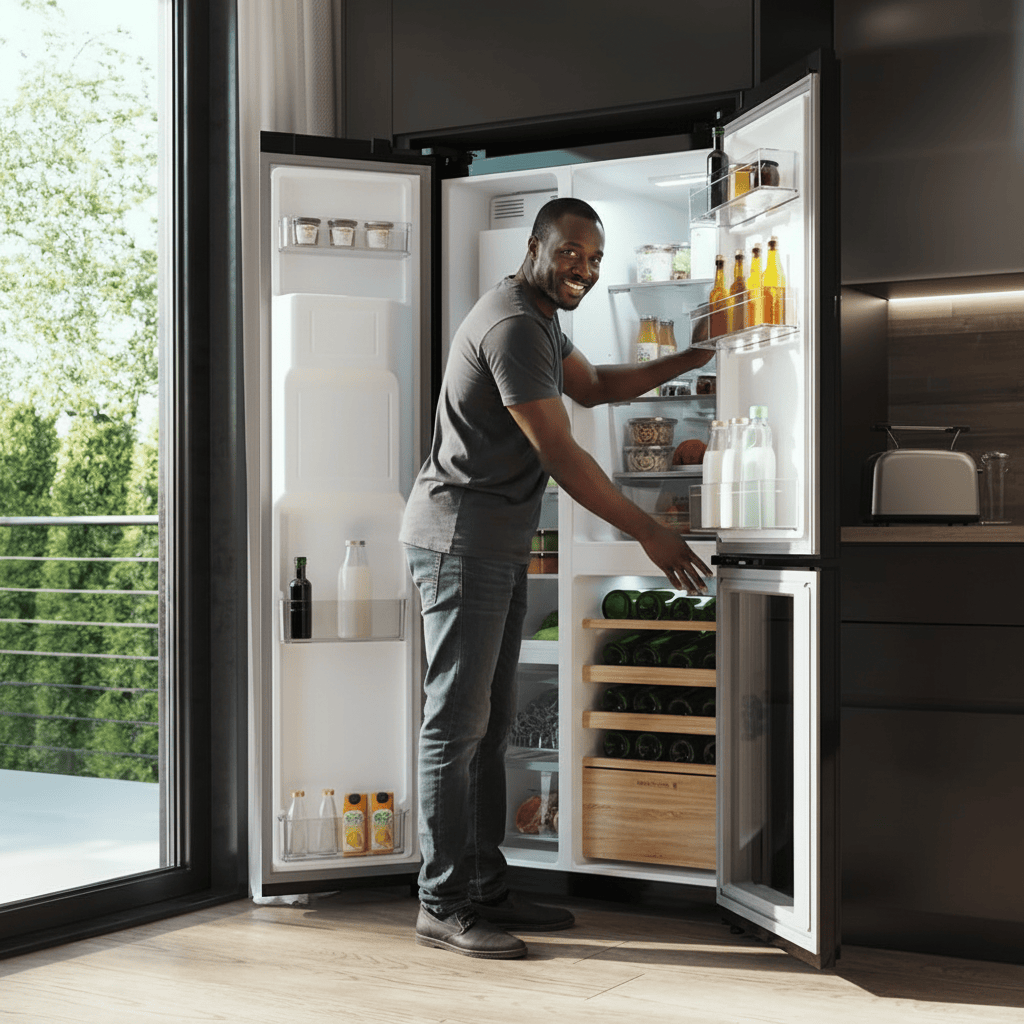 Cecotec Bolero CoolMarket 548L Three-Door Refrigerator with Wine Cellar Compartment - 1957