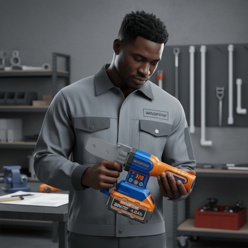 Wadfow Welding Machine & Accessories Wadfow 20V Cordless PPR Plastic Pipe Welding Tool with 2 x 4.0Ah Batteries & Charger - WWM20182