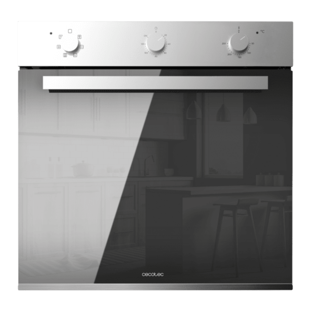 Cecotec Bolero Hexa Mirror Time 60cm Manual Built-In Multifunction Oven 2800W with 70L Capacity & 6 Cooking Functions - 4728