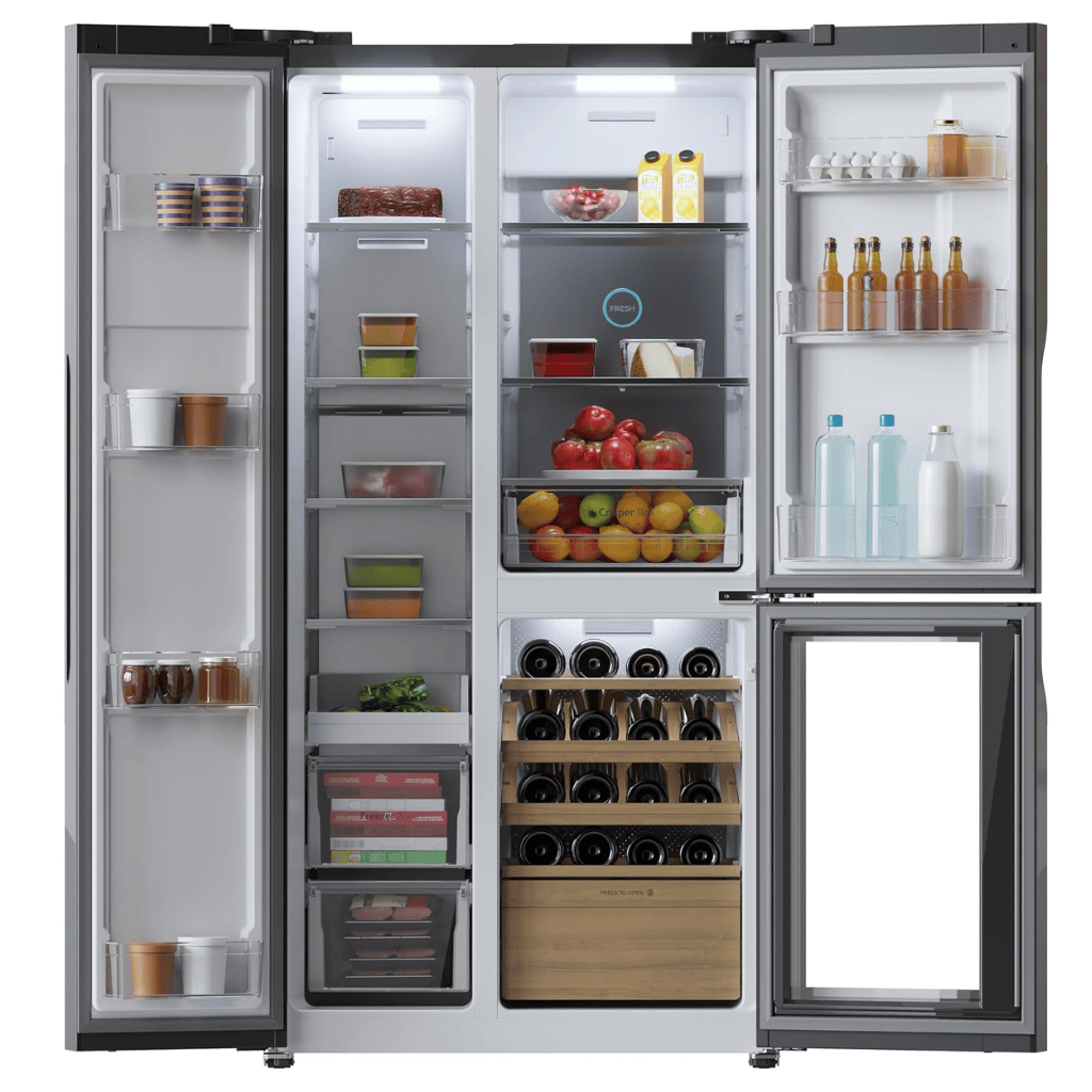 Cecotec Bolero CoolMarket 548L Three-Door Refrigerator with Wine Cellar Compartment - 1957