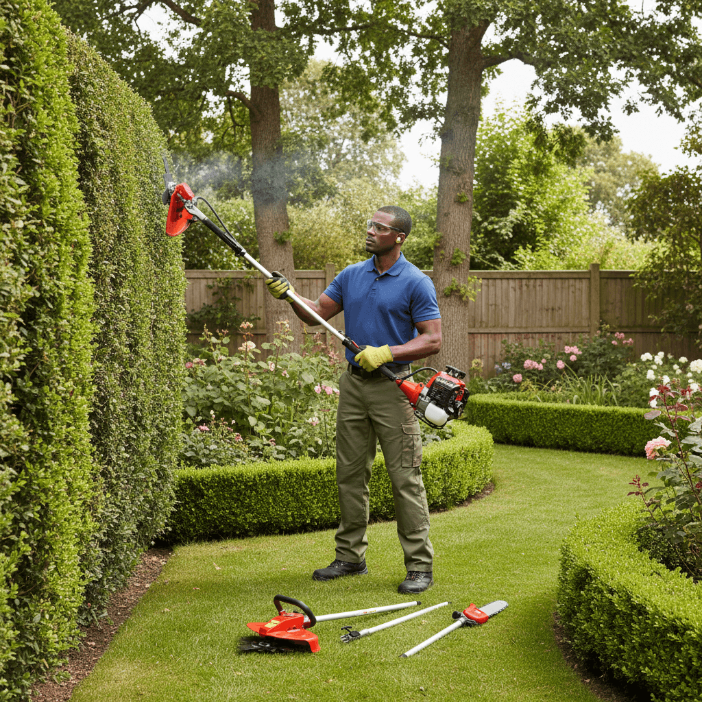 Power 2.2HP 4-in-1 Gasoline Garden Multi-Tool 52cc with Brush Cutter, Chainsaw & Hedge Trimmer - WX-CG300B