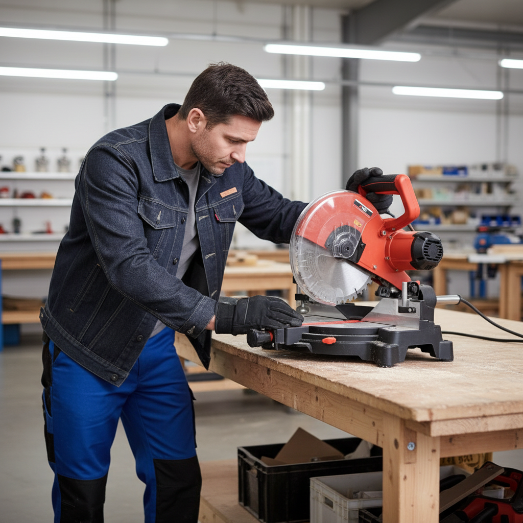 NRG 10" Sliding Mitre Saw with 3,000rpm Induction Motor 1600W - NMS1029