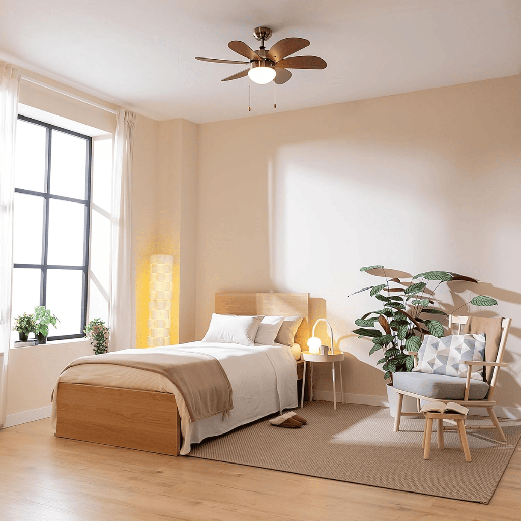 Cecotec EnergySilence Aero Gold & Wood 36" Ceiling Fan with Light - 8371
