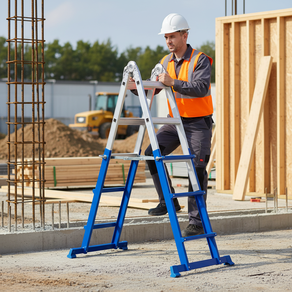Wadfow 4x3 Steps Multi-Purpose Steel & Aluminium Ladder with 150kg Max Load - WLD7H12