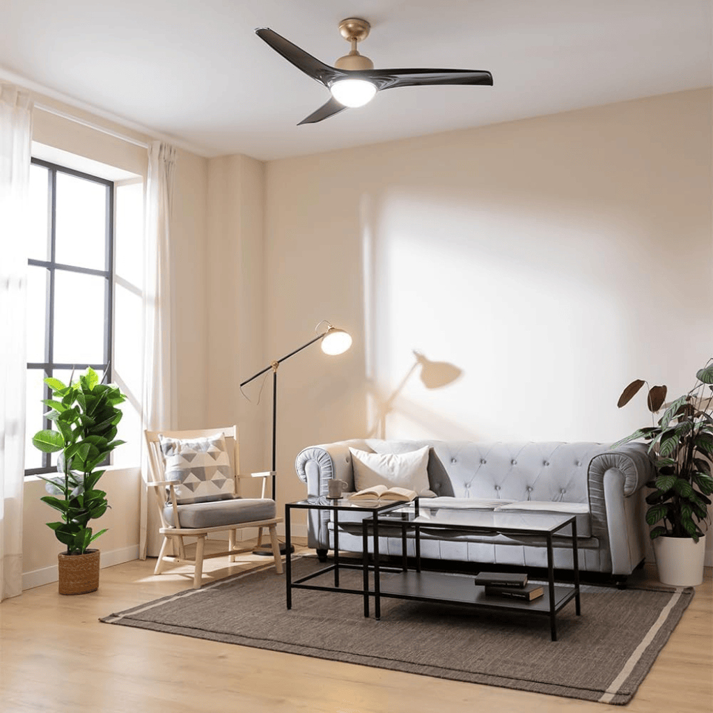 Cecotec EnergySilence Aero GoldBlack 52" Ceiling Fan with LED Light & Remote - 8489