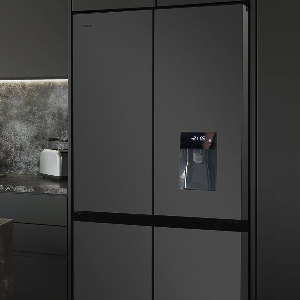 Cecotec Bolero CoolMarket 564L Four-Door Refrigerator with Water Dispenser | Black & Inox