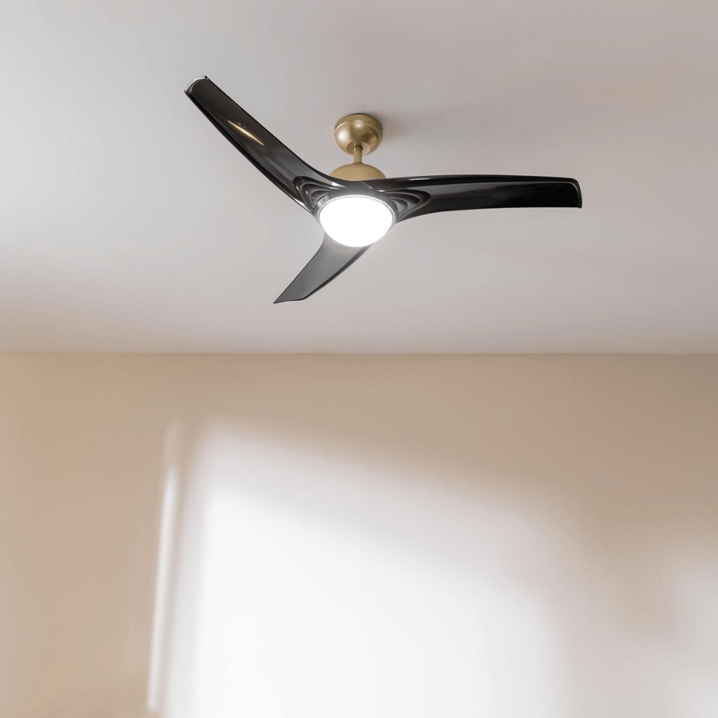 Cecotec EnergySilence Aero GoldBlack 52" Ceiling Fan with LED Light & Remote - 8489