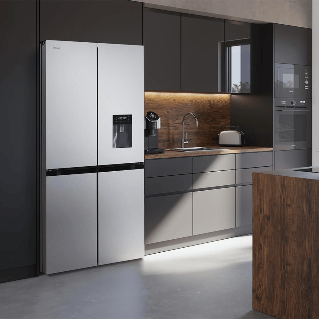 Cecotec Bolero CoolMarket 564L Four-Door Refrigerator with Water Dispenser | Black & Inox