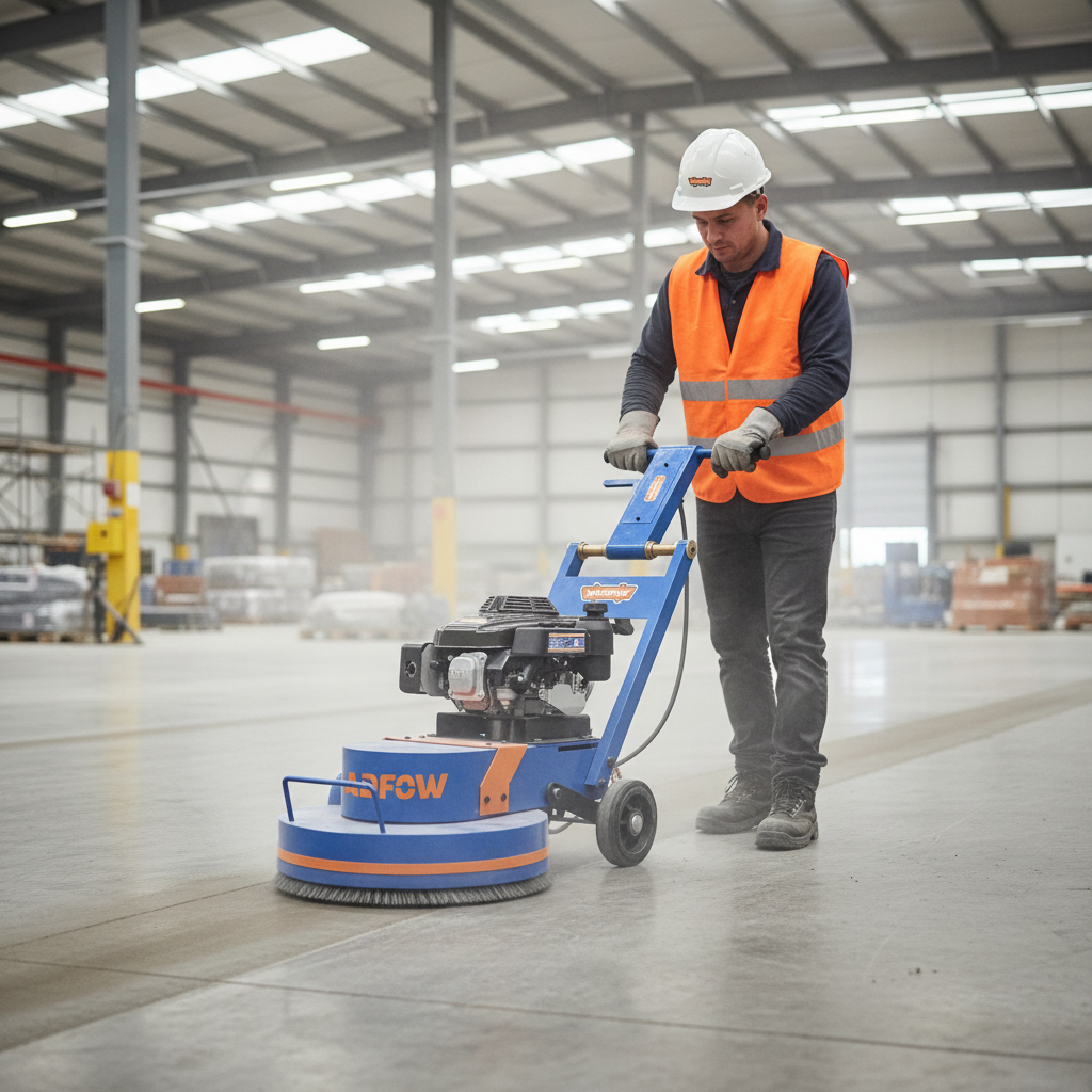 Wadfow 250mm Gasoline Concrete Floor Grinder 5.5HP with Loncin Engine - WSFM2A252