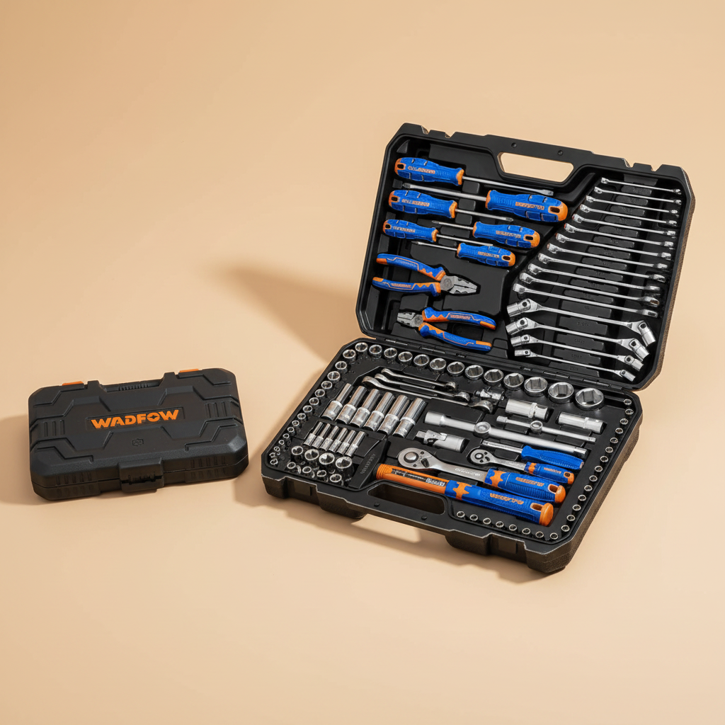 Wadfow 109-Piece Professional Combination Tool Set with Ratchets, Sockets & Wrenches - WHS2109