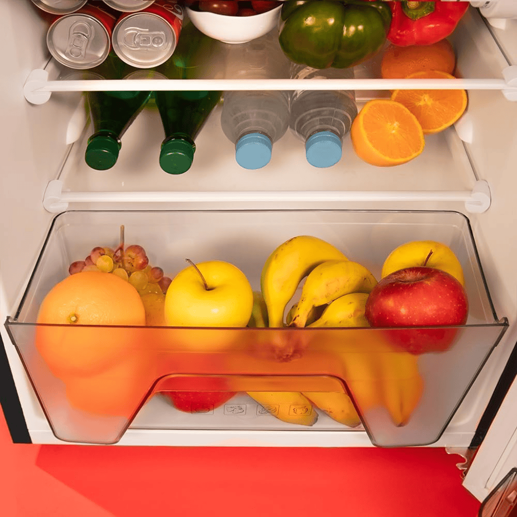 Cecotec Bolero CoolMarket 86L Origin Retro Two-Door Black Refrigerator with Ice Compartment - 1897