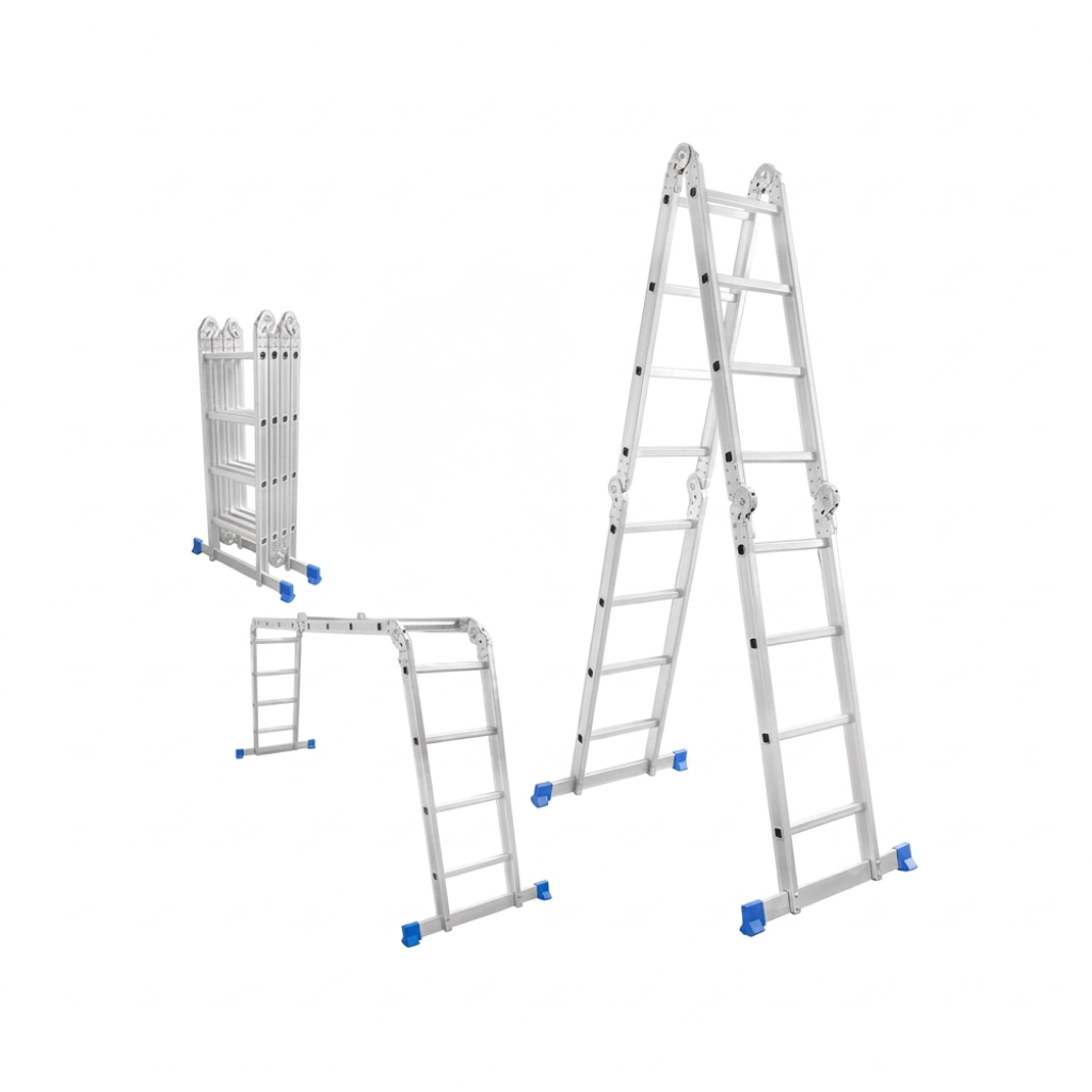 Wadfow 4x5 Steps Multi-Purpose Aluminium Ladder with 150kg Max Load - WLD7H45