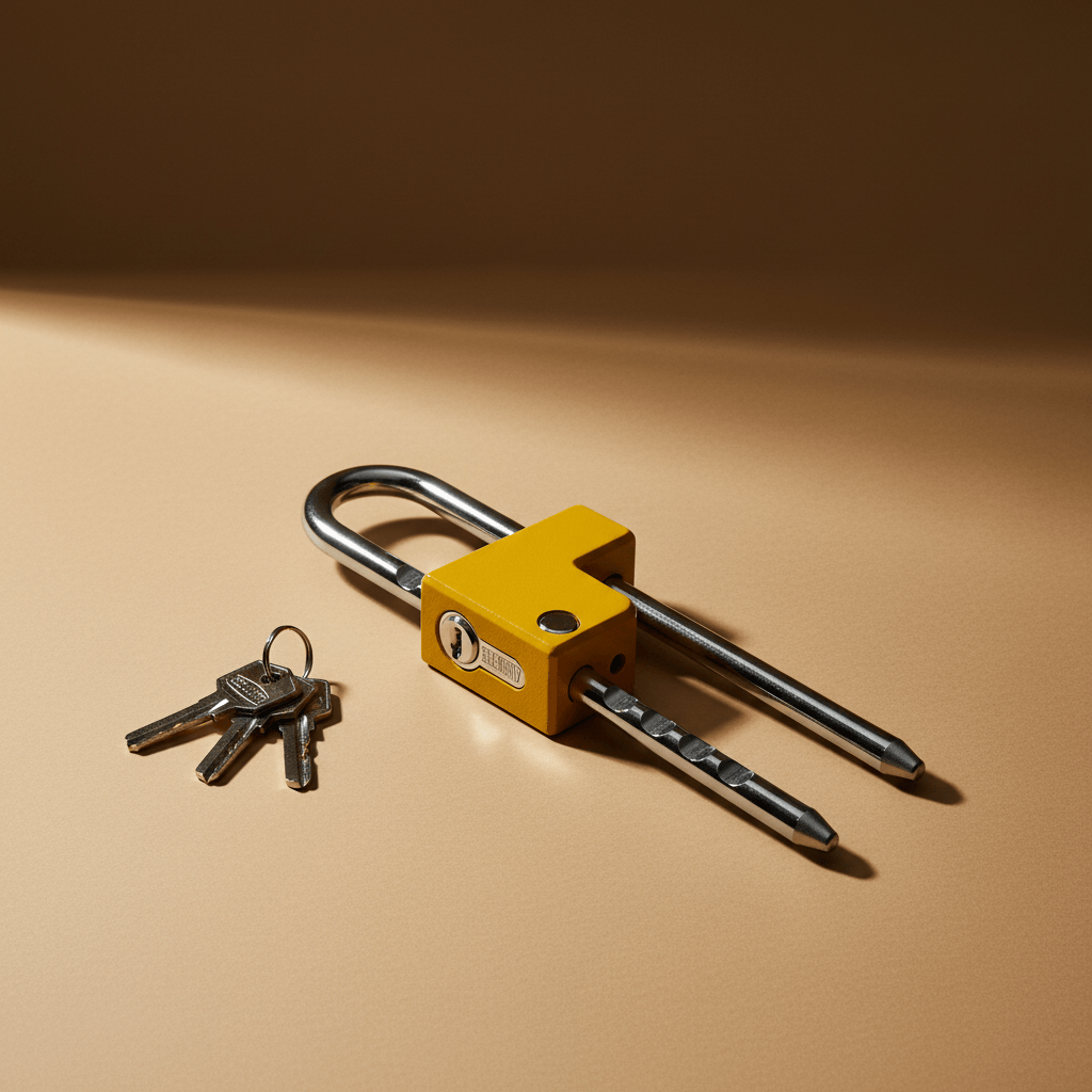 SGS 63mm Adjustable Hook Padlock with 55–145mm Locking Range - SGS1385