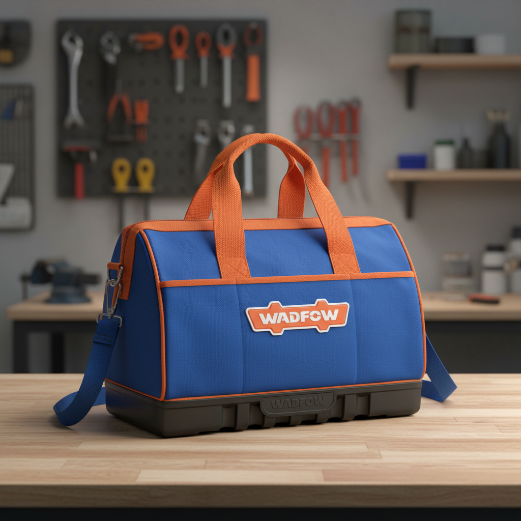 Wadfow 16" Heavy-Duty Tool Bag with Reinforced Plastic Base - WTG3216