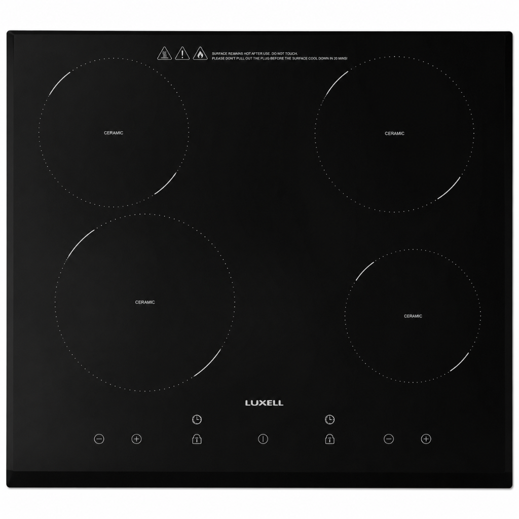 Luxell 60cm 4-Zone Touch-Control Ceramic Hob 6000W - V6-04T