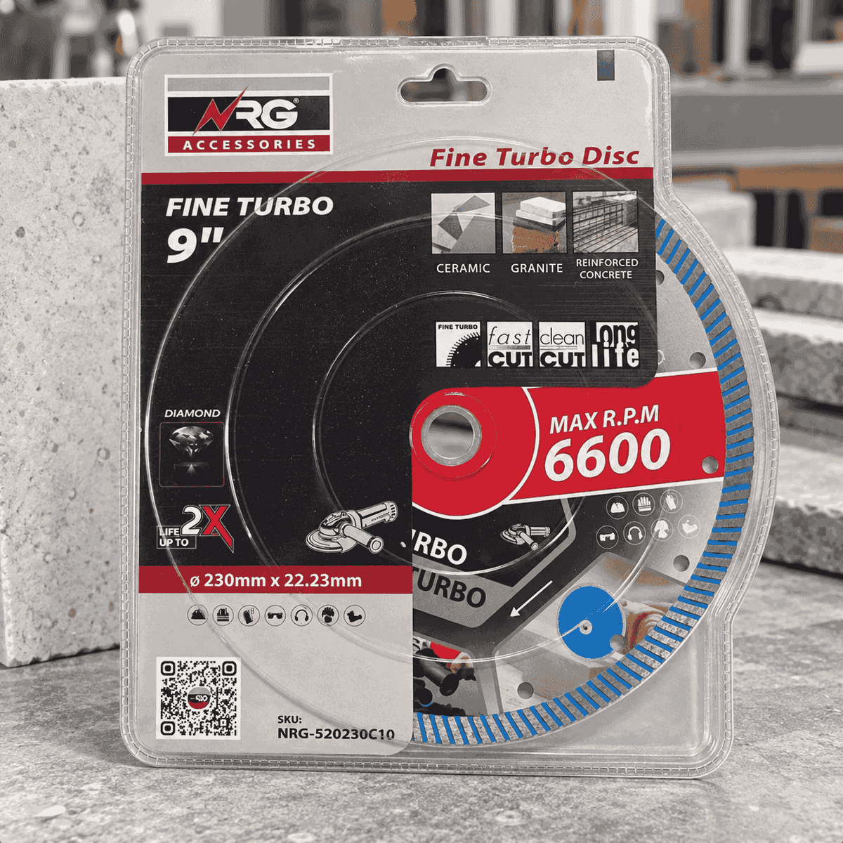 NRG 9"/230mm Fine-Turbo Diamond Cutting Disc - NSB-520230010