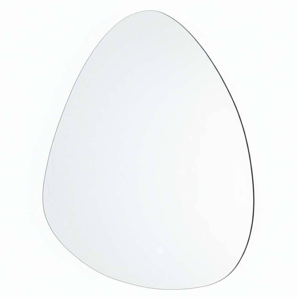 Irregular Wall Mount Touch Screen LED Vanity Mirror 60x40cm