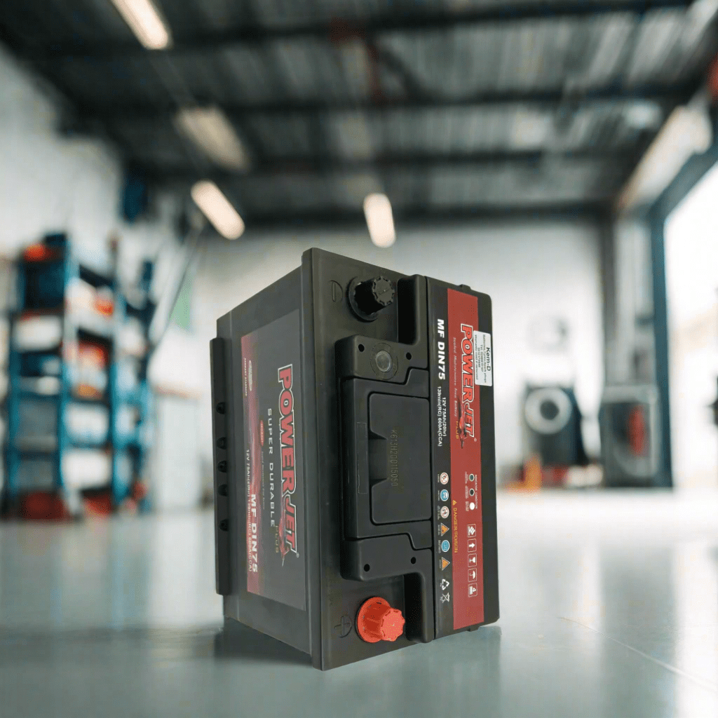 Powerjet 15 Plates 12V Car Battery 75Ah - DIN75 Auto SupplyMaster