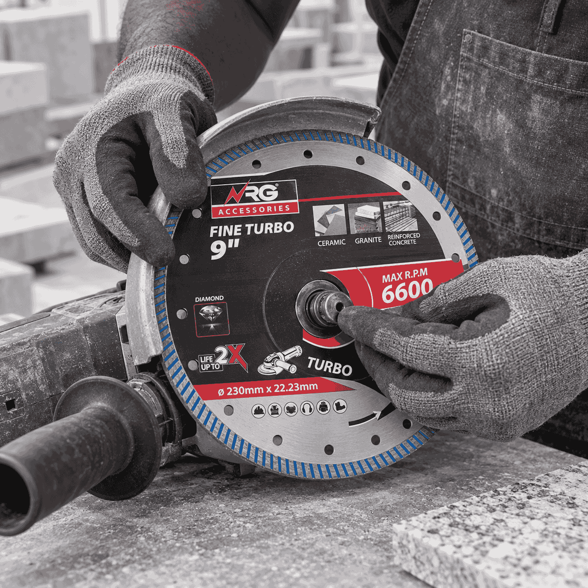 NRG 9"/230mm Fine-Turbo Diamond Cutting Disc - NSB-520230010