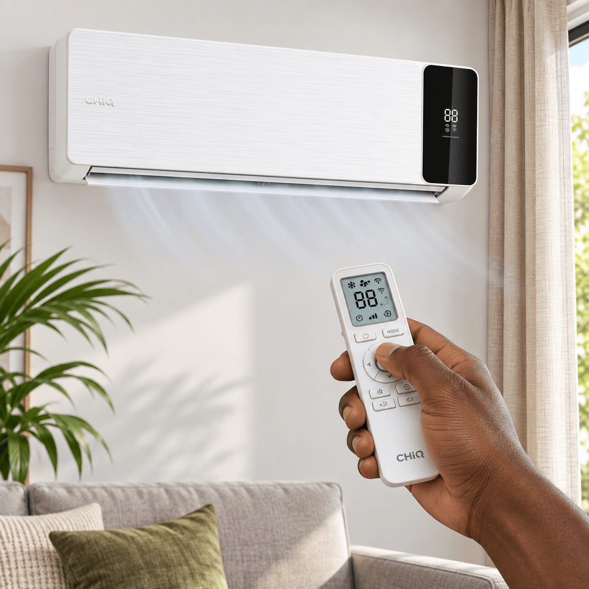 Supply Master Chiq EVA Series WiFi Inverter Air Conditioner with UVC Sterilization & Health Filter | 1.5HP, 2.0HP & 2.5HP
