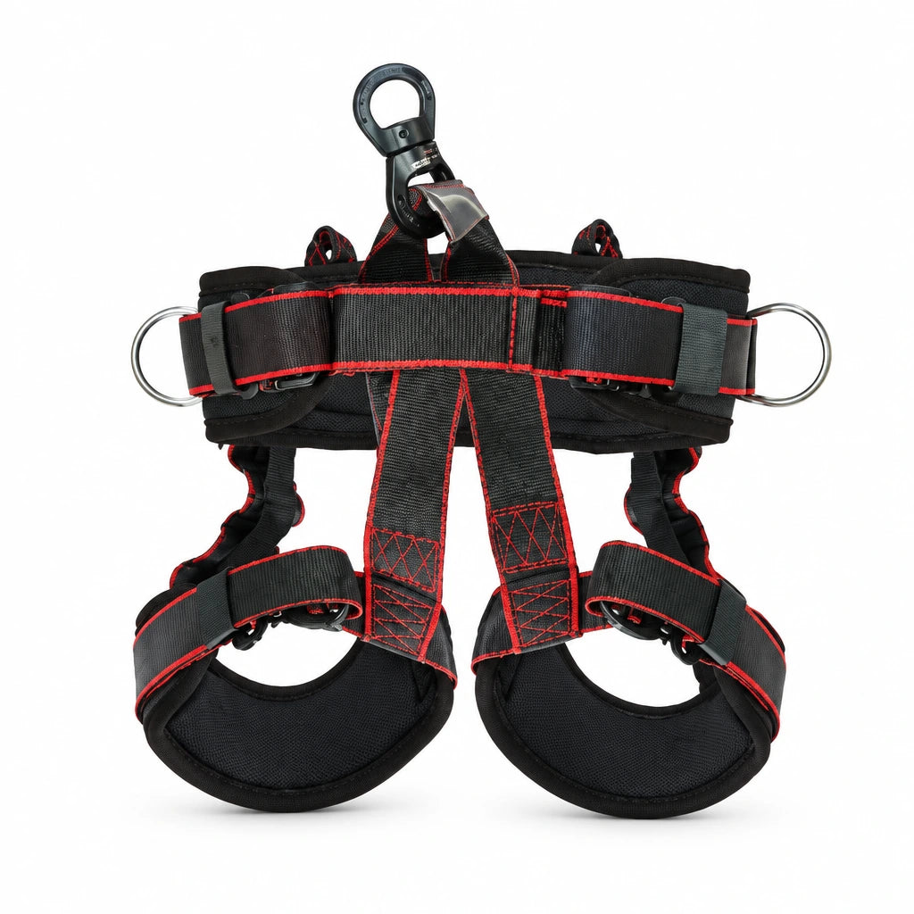 Climax Atlas CLI-ATLAS black and red multi-point fall-arrest harness on a white background