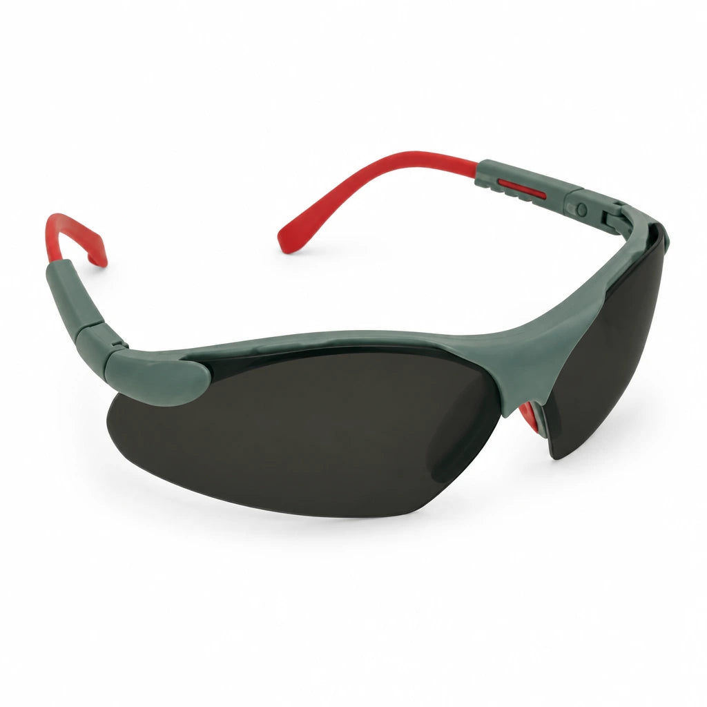 Climax CLI-597-G dark wraparound protective safety glasses on a white background