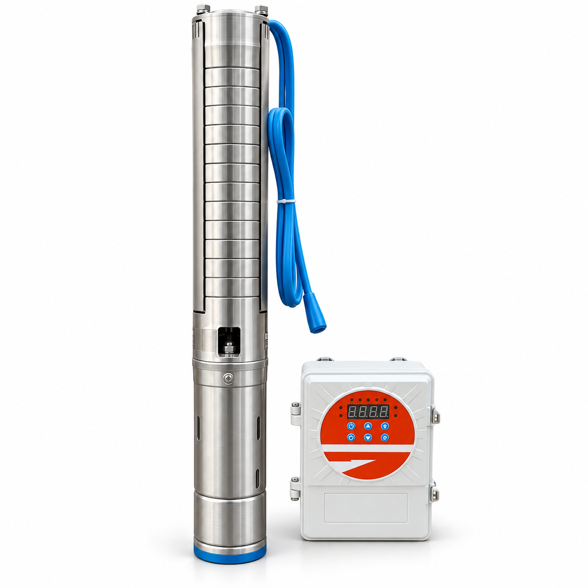 Comet AC/DC Hybrid Solar Deep-Well Submersible Pump Set 4SDS10 Series | 1HP & 1.5HP