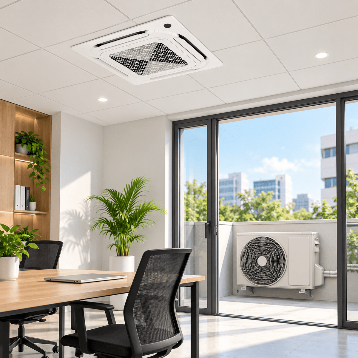 Supply Master Comfee 4-Way Inverter Ceiling Cassette Air Conditioner with WiFi & Wide-Angle Airflow | 2.5HP & 3.5HP