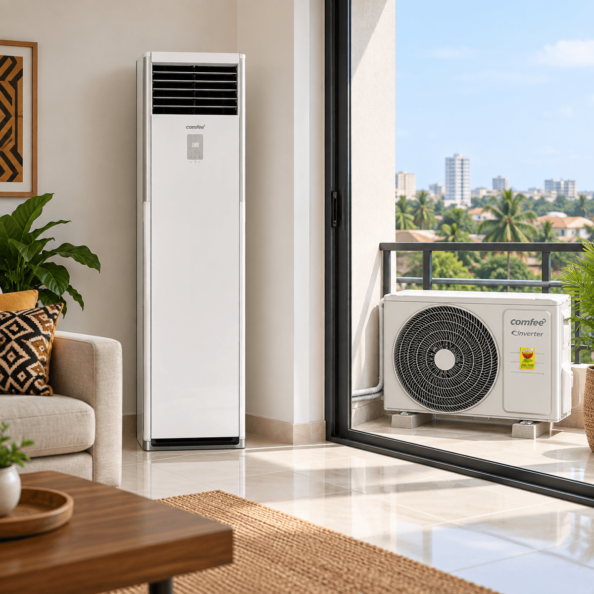 Supply Master Comfee Inverter Floor-Standing Air Conditioner with Powerful Directional Airflow | 2.5HP & 5.0HP