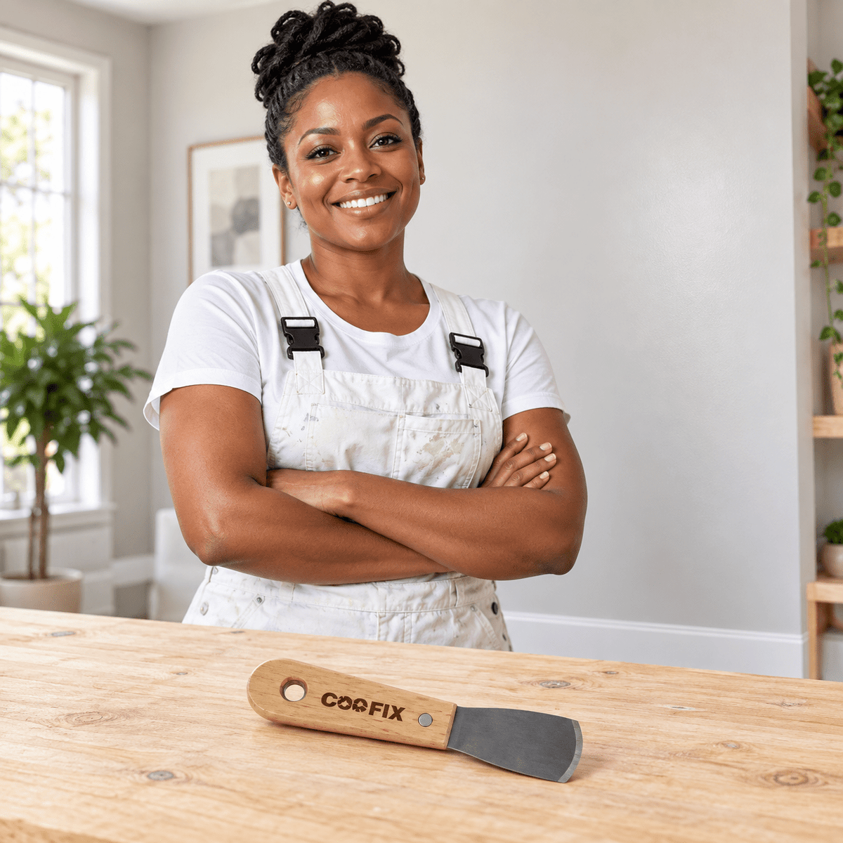Supply Master Coofix 1.5-inch Wooden-Handle Putty Knife - 27488